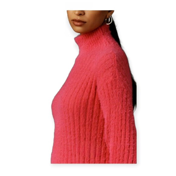 Anthropologie Pink Turtleneck Sweaterdress XXS NWT - Picture 2 of 12